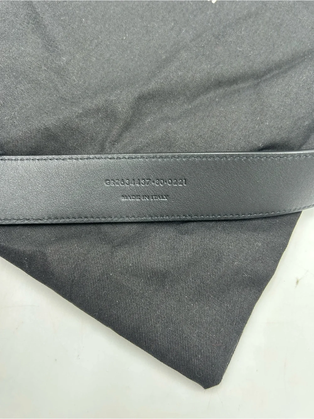 Women's Saint Laurent Black Suede Belt with Gold YSL Logo 80/32 inches